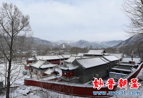 佛教圣地山西五台山雪后宛如仙境